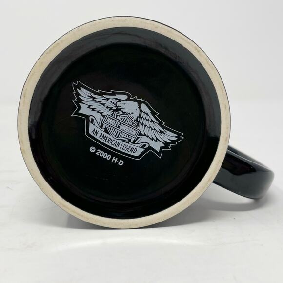 Harley Davidson Black Coffee Mug TRADITION Silver Red 2000 - Picture 6 of 7